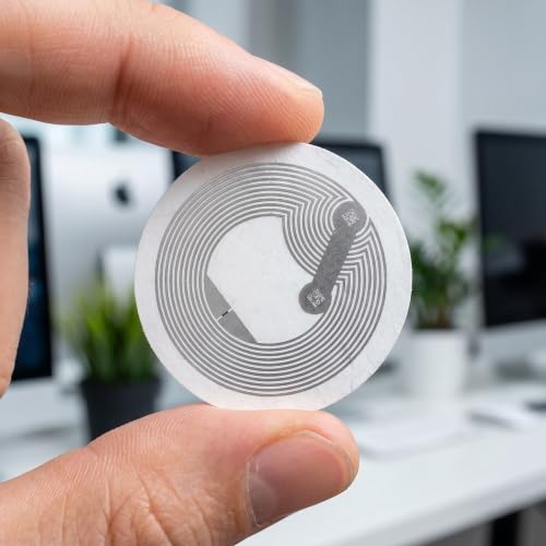 LOPUNER 50 Szt. Sztuk Programowalnych Naklejek Nfc Cienkie i Trwałe Etykiety Samoprzylepne Do Muzycznych Projektów DIY Kompatybilne z Większością Smartfonów Do Szybkiego Udostępniania