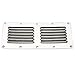Amarine Made Stainless Steel Stamped Louvered Vent - Rectangular Marine Vents 4-1/2