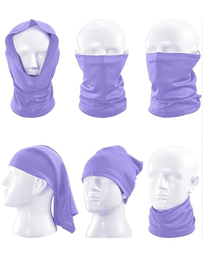Image of Geyoga 4 Pcs Neck Gaiter Face Cooling Mask UV Sun Protection Scarf Thin Breathable Neck Gaiter Bandana for Men Women Cycling