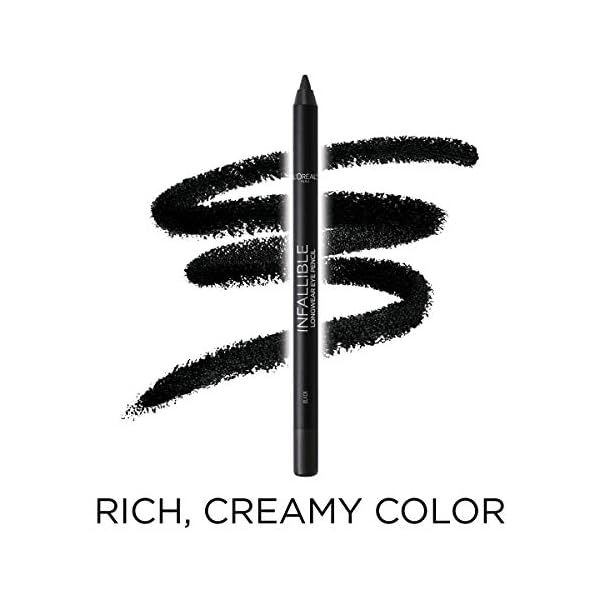 LOreal-Paris-Cosmetics-Infallible-Pro-Last-Waterproof-Pencil-Eyeliner-Black-0042-Ounce1-Count L'Oreal Paris Cosmetics Infallible Pro-Last Waterproof Pencil Eyeliner, Black, 0.042 Ounce,1 Count