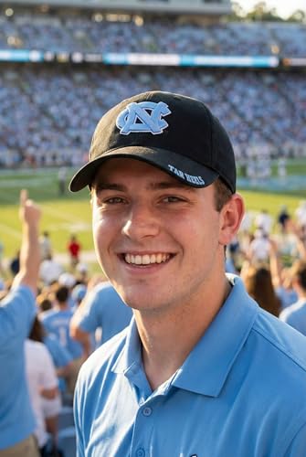 Gorra de béisbol negra oficial UNC ajustable miniatura 4