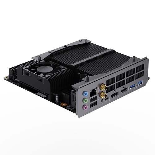 MINISFORUM BD790i X3D ITX Placa Base, AMD Ryzen 9 7945HX3D CPU de 16 núcleos hasta 5,4 GHz, AMD Radeon 610M, DDR5/2×M.2 2280 PCIe 5.0 SSD, Puerto HDMI/DP/USB-C, RJ45 de 2,5 G, USB 3.2
