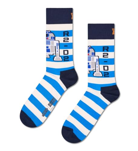 Happy Socks STAR WARS R2-D2 Baumwolle Socken Damen Herren Blau 41-46