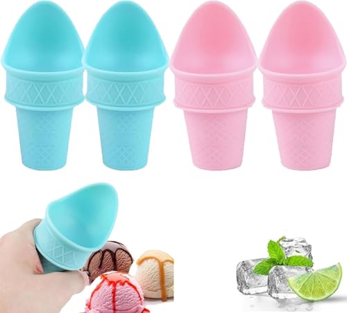 LOFGH Soporte De Plástico Para Conos De Helado, Soporte Para Conos De Nieve, Conos De Helado Reutilizables, Soporte Para Conos De Helado, Perfecto Para Fiestas...