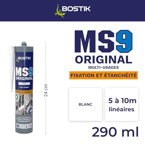 Mastic Bostik MS9 Original : réparer les fuites et fixer les objets sans clou