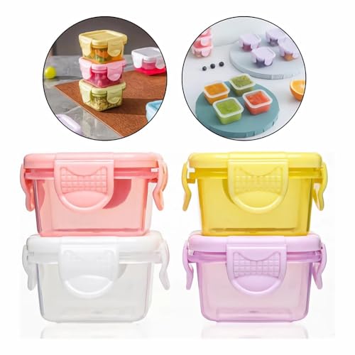 Jogo 12 Mini Potes Hérmeticos Conjunto Potinhos Congelar Papinha Temperos Comida