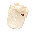 meioro Zipper Hooded Dog Sweater Pet Clothing Dog Cat Clothes Cute Pet Clothing Warm Hooded Winter Warm Puppy French Bulldog Pug (XS, White)