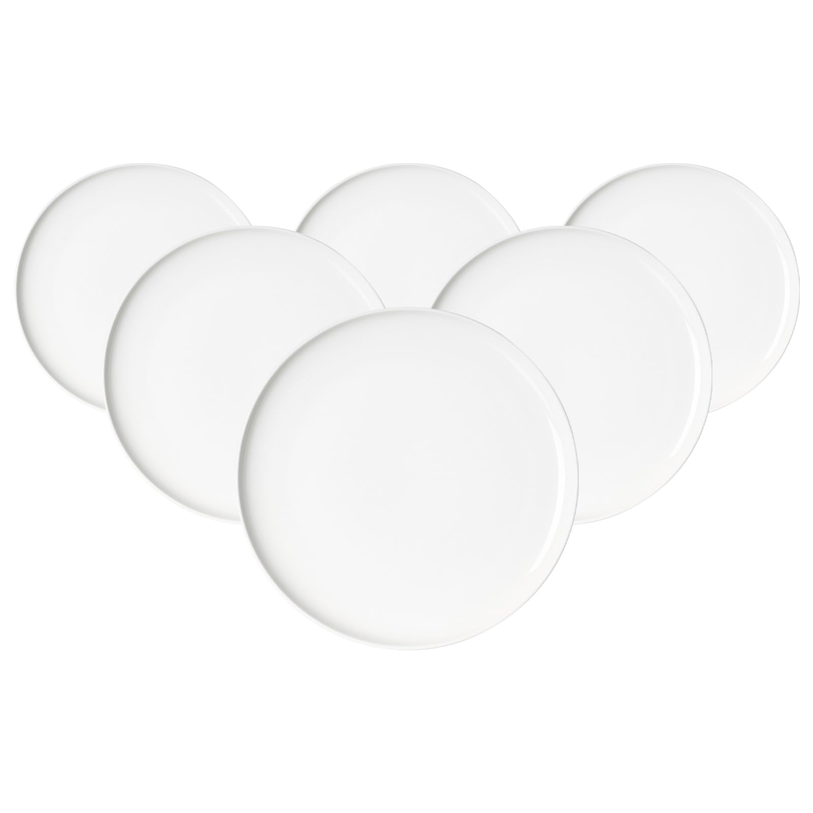 Ritzenhoff & Breker Skagen Dessertteller ø 21,5 cm 6er Set | Klassisches Tafelgeschirr | Abgerundete Formen | Porzellan | Spülmaschinen- & Mikrowellenfest | Weiß
