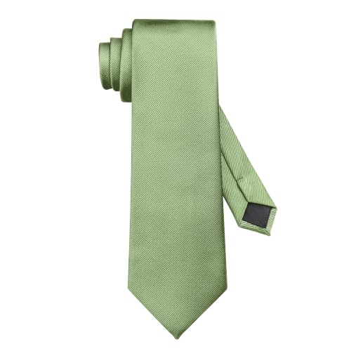 Image of DecTwig Men's Ties Solid Color Formal Neckties 3.15 inch (8CM) Black Ties For Men