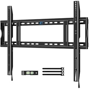 HOME VISION Heavy Duty Fixed TV Wall Mount Bracket for 55-130 Inch Extra Large Flat/Curved Screens, 150KG/330LBS Capacity Max VESA 900x600mm Stud Spacing 12"-32", Ultra Slim Low Profile Flush, HV8901
