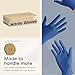 SUP Powder-Free Nitrile Exam Gloves, 100 Count, Food Safe Latex-Free Medical Non-Sterile Cooking Disposable Glove, Blue (Large)