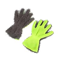 Adunsiaoto 2 Stück Autowaschhandschuhe Finger, Waschhandschuh Mikrofaser Auto, Chenille Waschhandschuh Handschuh, Doppelseitiges Autos Waschhandschuh, Für Die Reinigung Von Autos, Autopflege