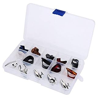15Pcs Médiator Finger Picks,Protecteur de doigt pouce index Accessoire avec boîte de rangement pour guitare - Les Beatles, Paul McCartney, John Lennon, RIngo Starr, George Harrison 15Pcs Médiator Finger Picks,Protecteur de doigt pouce index Accessoire avec boîte de rangement pour guitare – Image 2