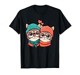 Una bonita pareja de gatos para San Valentín mostrando un hermoso gatito, un regalo perfecto para hombres y mujeres y niños, amantes de los gatos, un regalo perfecto para novia y novio en el día de San Valentín y para celebrar con tu familia en San Valentín y amantes de los gatos.