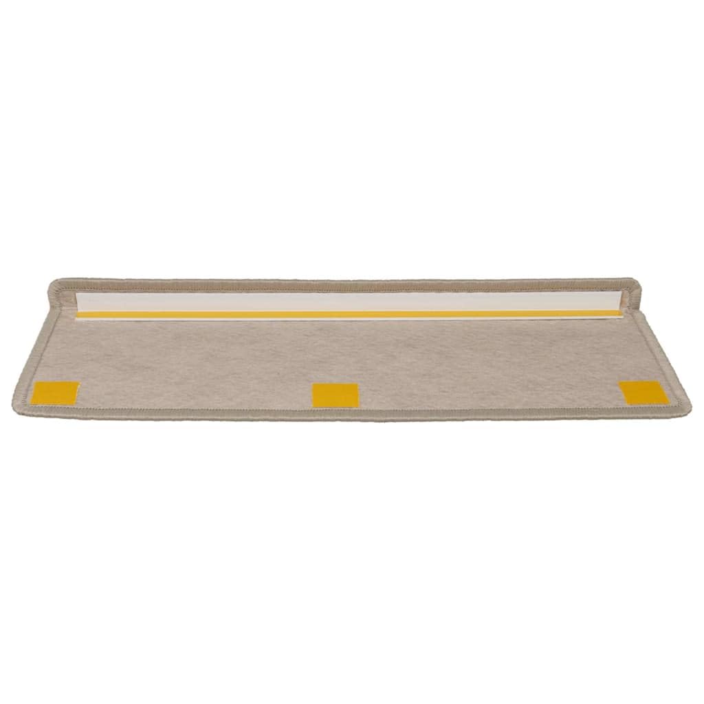 Générique Naklejki na schody 30 sztuk 65x21x4 cm Ciemnobeżowa, antypoślizgowa tkanina sizalowa, nadająca się do prania i składania, chronią stopnie przed poślizgiem i zużyciem, z tasiemkami