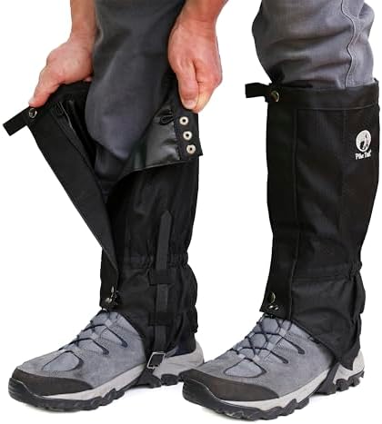 Pike Trail Adjustable Leg Gaiters – Lightweight, Waterproof – Leg Guards for Men & Women – Hiking Essentials Ideal for Hunting, Trekking & Fishing – 1 Pair Pike Trail Adjustable Leg Gaiters – Lightweight, Waterproof – Leg Guards for Men & Women – Hiking Essentials Ideal for Hunting, Trekking & Fishing – 1 Pair