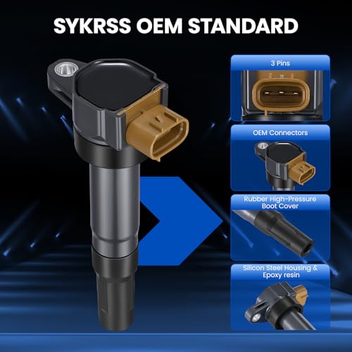 Image of 4-Pack UF634 Ignition Coils Compatible with Suzuki SX4 Crossover Swift Grand Vitara Kizashi 1.6L 2.0L L4 - Replaces for UF571 0221504470 12137594937 12137562744