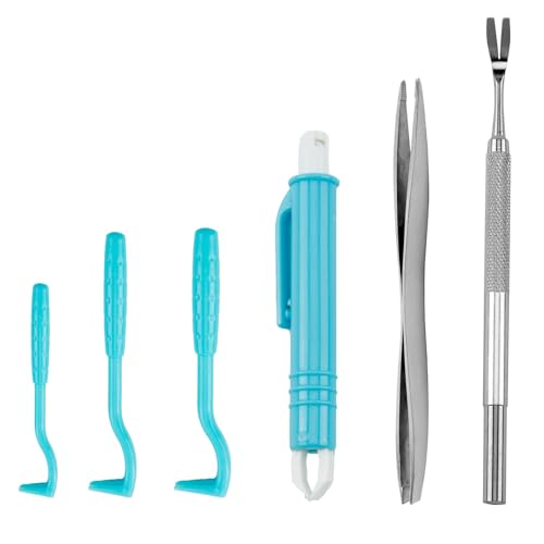 Pinzas para Garrapatas para Perros, Gatos y Humanos. Juego De 6 Piezas Que Incluye 3 Ganchos para Garrapatas, 2 Pinzas De Metal Y 1 Pinza para Garrapatas. Eliminación De Garrapatas Fácil Y Segura