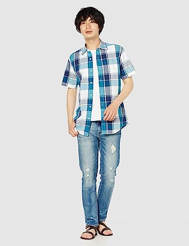 Image of Amazon Essentials Men's Regular-Fit Short-Sleeve Poplin Shirt, Collared, Washed