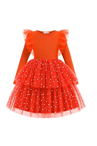 Arshiner Toddler Dress Baby Girls Tutu Tiered Formal Party Sequin Tulle Dresses Fall Winter Clothes for 1-6 Years