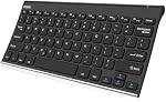 Bluetooth Keyboard, Arteck Stainless Steel Universal Portable Wireless Bluetooth Keyboard for iOS iPad Air, Pro, iPad mini, Android, Windows Tablets PC Smartphone Built in Rechargeable Battery