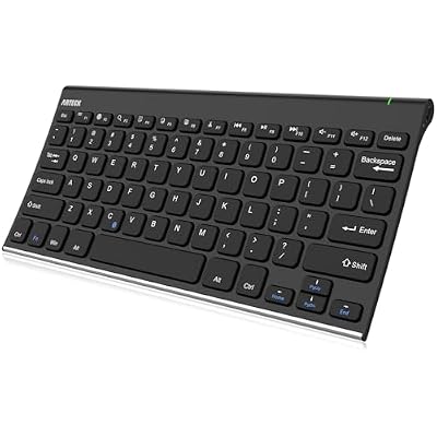 Arteck Bluetooth Keyboard, Stainless Steel Universal Portable Wireless Bluetooth Keyboard for iOS iPad 10.2-inch, Air, Pro, Mini, Android, Windows Tablets PC Smartphone Built in Rechargeable Battery