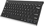 Bluetooth Keyboard, Arteck Stainless Steel Universal Portable Wireless Bluetooth Keyboard for iOS iPad Air, Pro, iPad mini, Android, Windows Tablets PC Smartphone Built in Rechargeable Battery