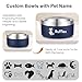 EinzigGeschenk Hundenapf Personalisiert, Personalisierte Metall Katzen- und Futternapf Hund & Wassernäpfe Mit Gravur Namen für Haustiere Geschenke, 10 Farben, 5 Größen (740 ML)