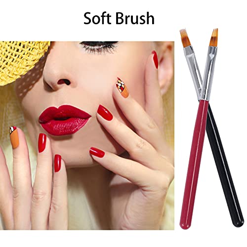 FOGAWA Nail Art Rendering Werkzeuge Ombre Sponge Stick mit 4 Ersatzköpfe + 8 Stück Nagel Pinsel Set Nageldesign Pinsel… – Bild 8