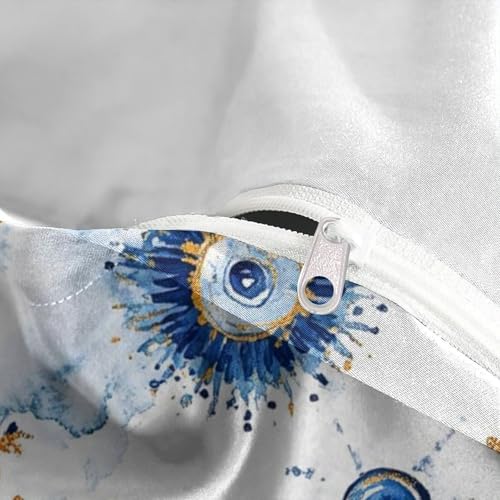 Linge de lit bleu Hamsa pour des nuits douces et relaxantes - 8