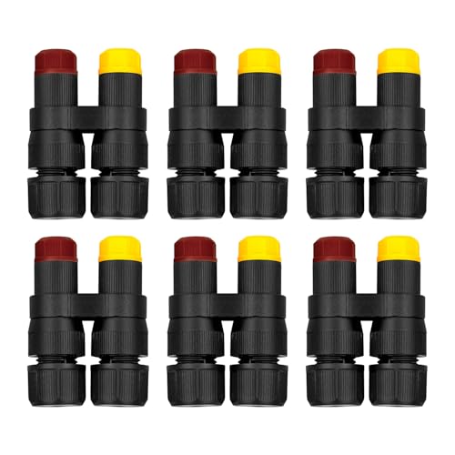 Connecteurs de fil basse tension lot de 6 pour éclairage paysager extérieur noir calibre 12-18