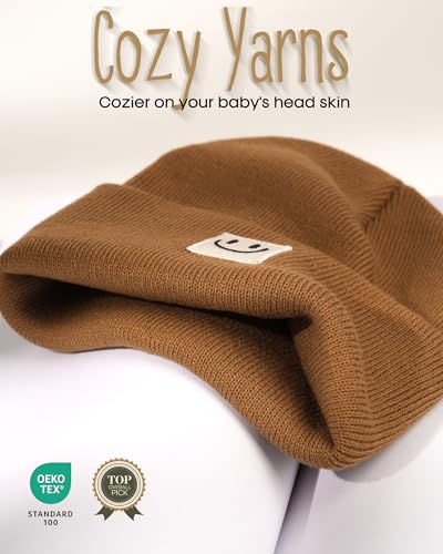 FURTALK 3 Pack Toddler Kids Beanie Baby Winter Hat Knit Boys Girls Kids Embroidered Warm Cap2