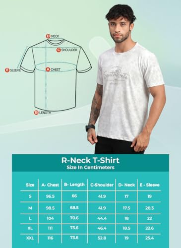 Image of Lux Nitro Men's Cloud Burst Printed Half Sleeve T-Shirt | Cotton Blend Round Neck Tee | Regular Fit Casual Wear
