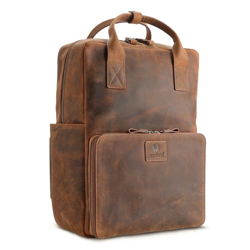 DONBOLSO Rucksack Amsterdam I Premium Leder...