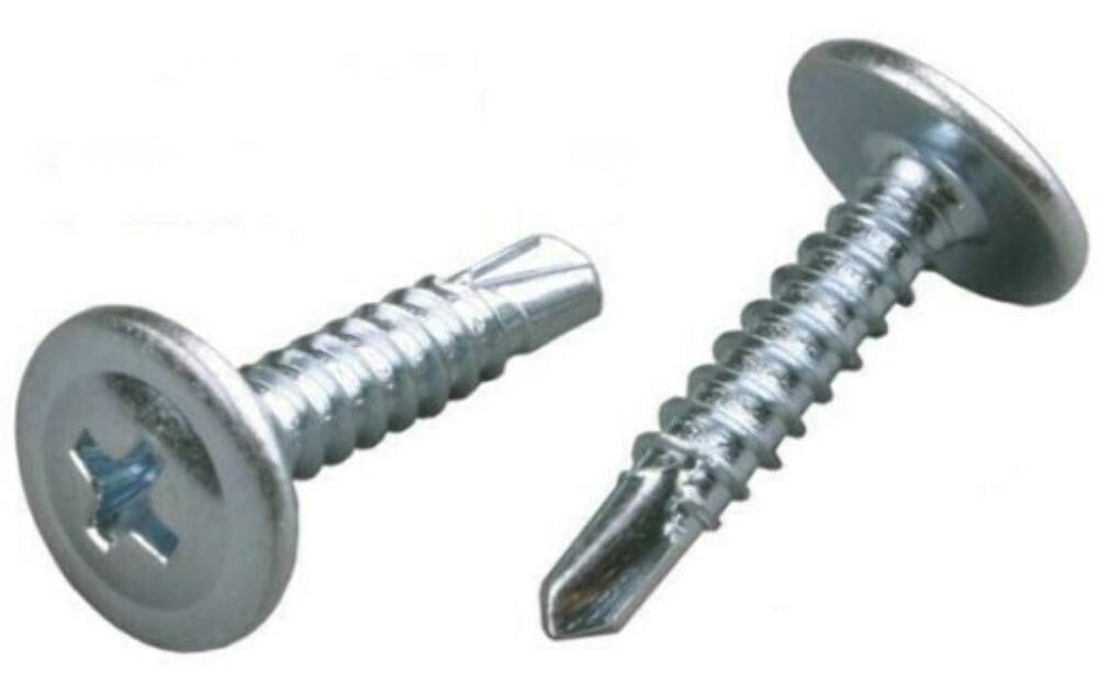 Buy 50 x 80mm BAYPOLE SELF Drilling/Tapping TEK Screws Wafer Head uPVC