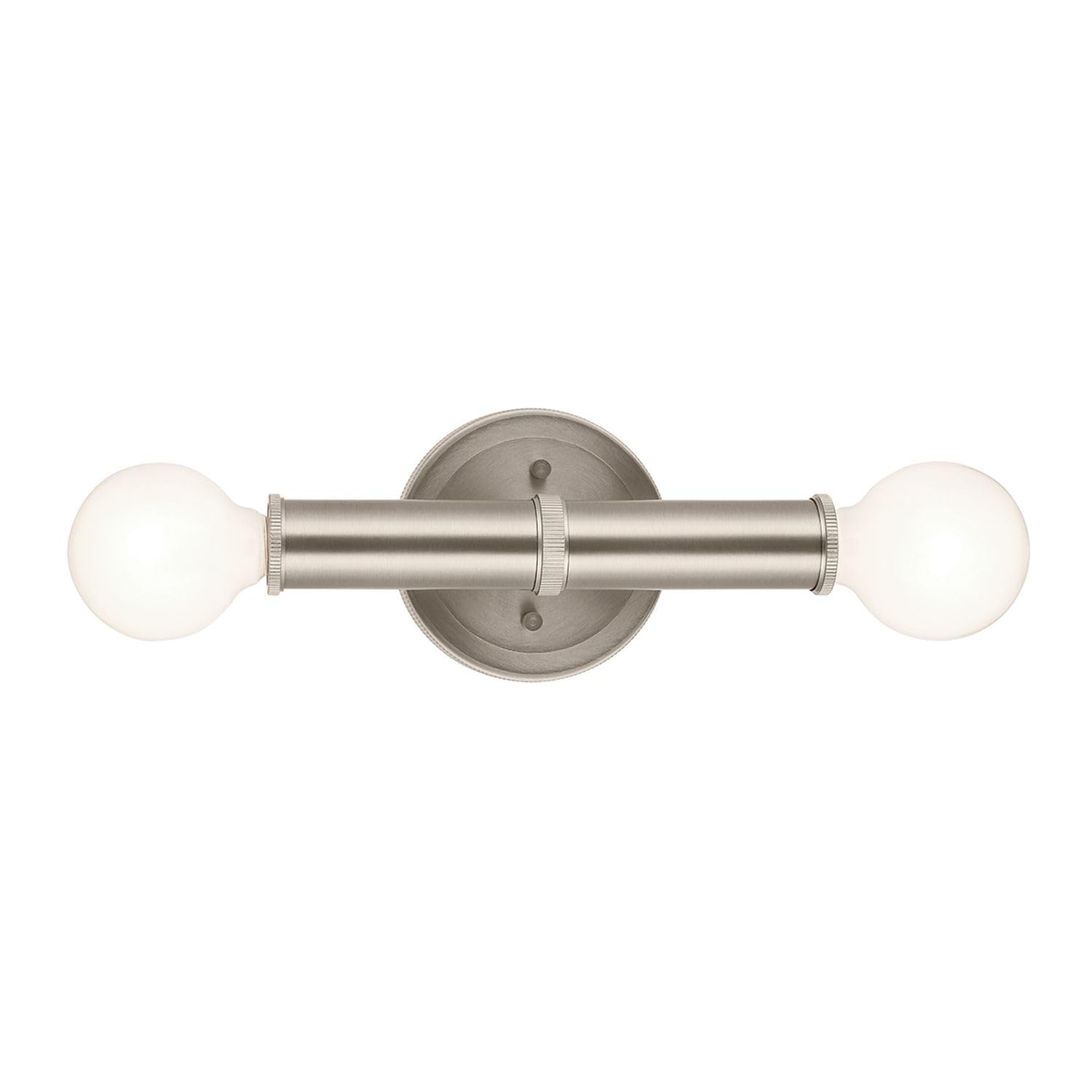 Licht-Erlebnisse Badezimmerlampe Wand H: 24.8 cm Up Down für 2x E27 Stahl in Nickel IP44 Wandleuchte Bad Spiegel Beleuchtung