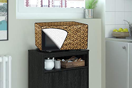 Image of Stylista Microwave Oven Cover for Panasonic 27 L Convection NN-CD674MFDG Packed Pattern Yellow
