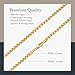 MONA MILANI 14K Gold Necklace for Women Mens Necklace Chains 14K Gold Chain for Men Womens Necklaces 3.5mm Gold Box Chain Necklace for Women Gold Jewelry for Women 16-30 in (20in)