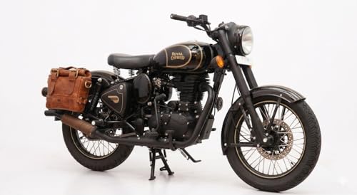 Image of Royal Enfield 1:3 Classic 350 Scale Model Miniature | Authentic True-to-Life Detailing | Premium Metal Tank & ABS Body | Movable Handlebar Steering | Collector's Keepsake Essential | Black Mirage