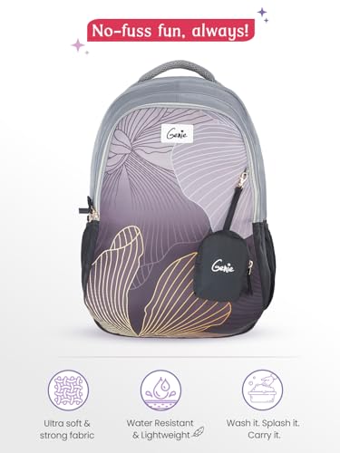 Image of Genie 19 inch Laptop Backpack for Women & Girls | Spacious Office, College & Travel Bag | Water Resistant, Multi-Compartment with Padded Laptop Sleeve