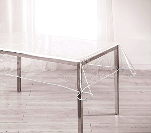 302996 Mantel rectangular de plástico PVC 150x275 cm impermeable y transparente
