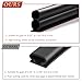 Fingwerk 40 Feet Rubber Door Weather Stripping Door Seal Large Gap, Self-Adhesive Extra Thick D-Shape Door Seal Strip for Door Frame Door Insulation Strip, Easy Cut to Size(Black)