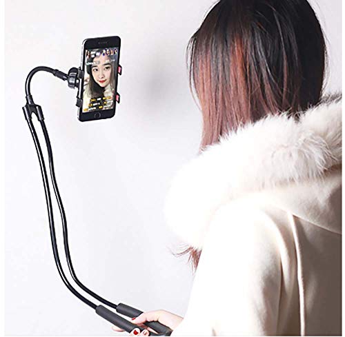 Support téléphone portable universel flexible à cou suspendu blanc