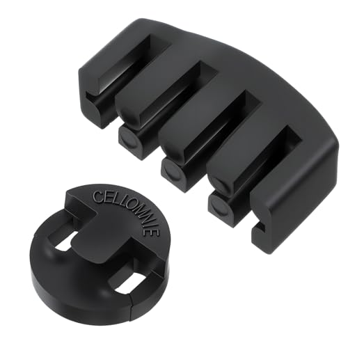 Hadnves 2 Pcs Rubber Cello Mute Cello Practice Cello Mute Celloes Accessories for Practice and Performance, Black
