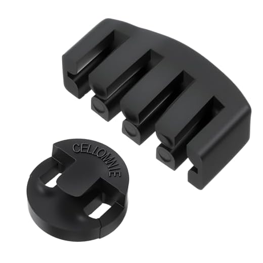 Hadnves 2 Pcs Rubber Cello Mute Cello Practice Cello Mute Celloes Accessories for Practice and Performance, Black