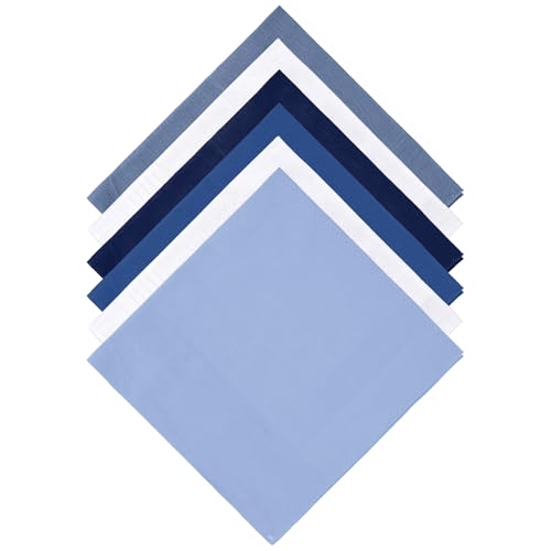 DOPENSPI 6 Stück Baumwolle Einstecktuch für Herren 40x40cm Weiches Stofftaschentücher Männer Herrentaschentücher in Einfarbig Uni Einstecktuch Stoff Taschentücher Herren