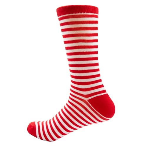 Jacob Alexander Men's Candy Cane Red White Stripe Socks2