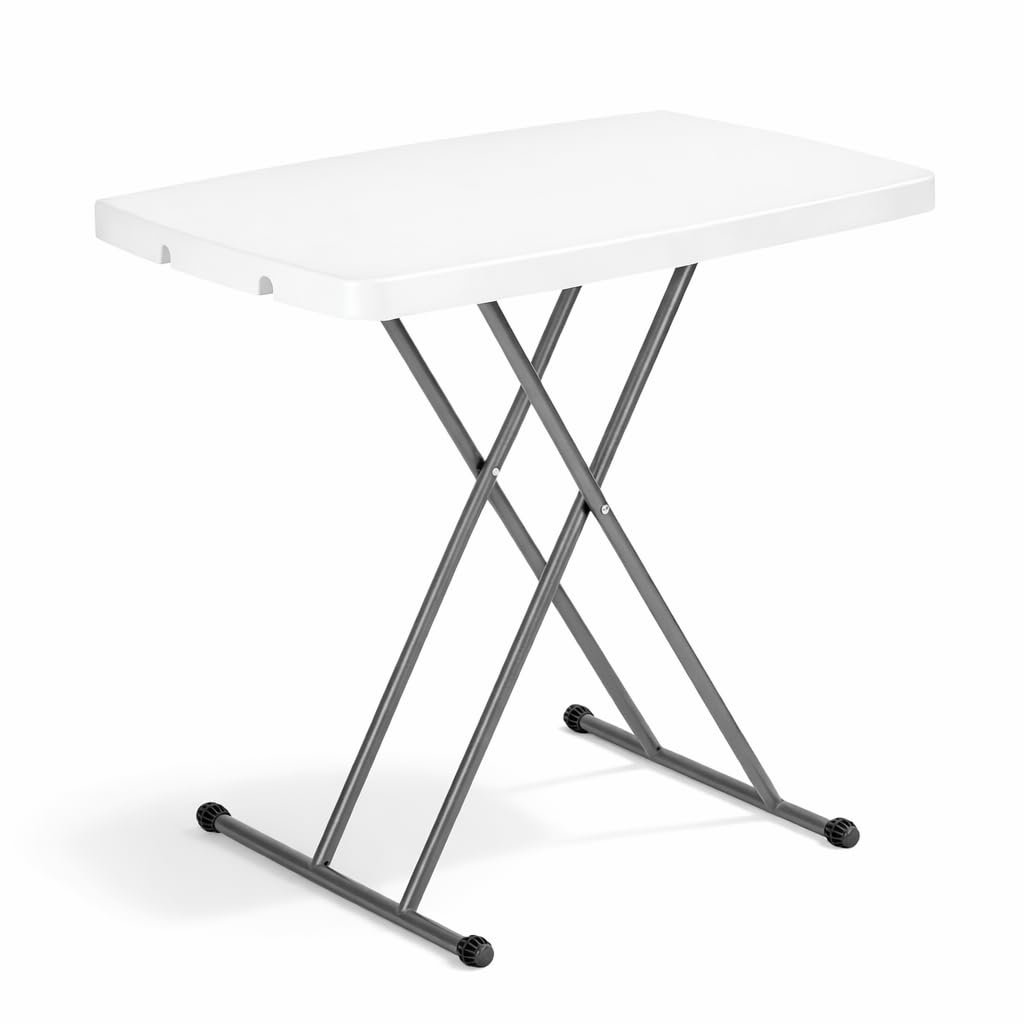 Mesa plegable camping portátil, jardín, catering. Auxiliar y Rectangular 122x61cm. Hasta 120kg de carga. Para exterior e interior. Ideal para 4 personas. Eventos, oficina, estudio, reuniones. Blanca — view 10