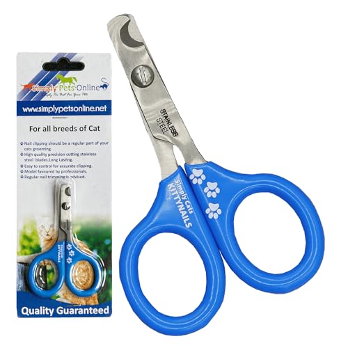 Simply Pets Online Cat Nail Trimmers - Veterinarian Designed - Superior Sharpness - Puppy Nail Clippers - Professional Pet Nail Clippers for Small Dogs, Rabbits, Guinea Pigs and Birds