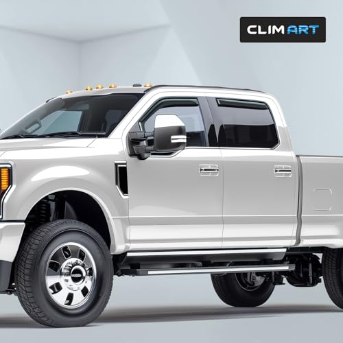 Image of CLIM ART in-Channel Incredibly Durable Rain Guards Compatible with F250 to F550 Super Duty 2017-2022 Crew Cab, Original Window Deflectors, Vent Window Visors, Vent Deflector, 4 pcs.- 617198